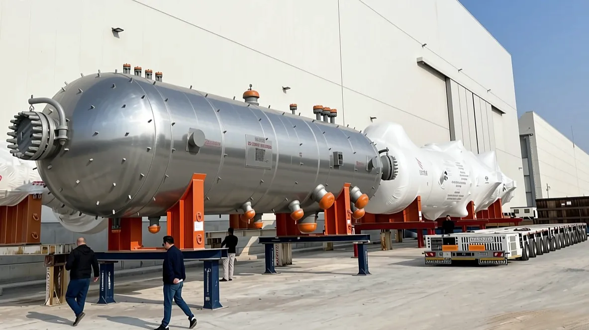 Абсорбер 600 тонн на модульном транспортёре