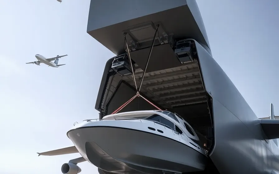Прогулочные катера при погрузке в Ан-124
