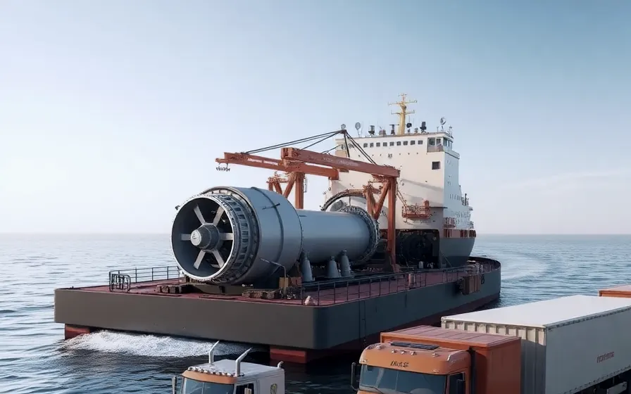 Газовая турбина на понтонной барже